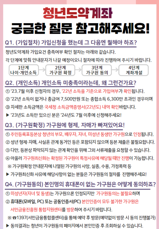 청년도약계좌 관련 질문 모음 (서민금융진흥원)