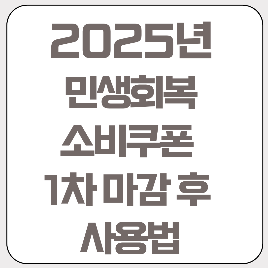 민생회복-소비쿠폰-1차-마감-후-사용법