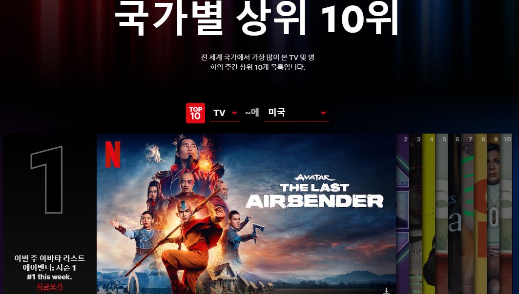넷플릭스-국가별-주간-인기-순위-TOP10