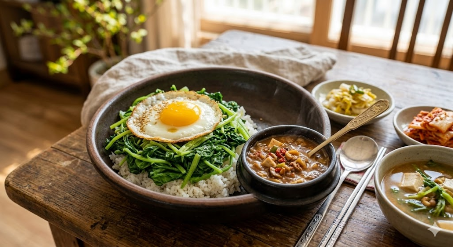 봄동 비빔밥 레시피