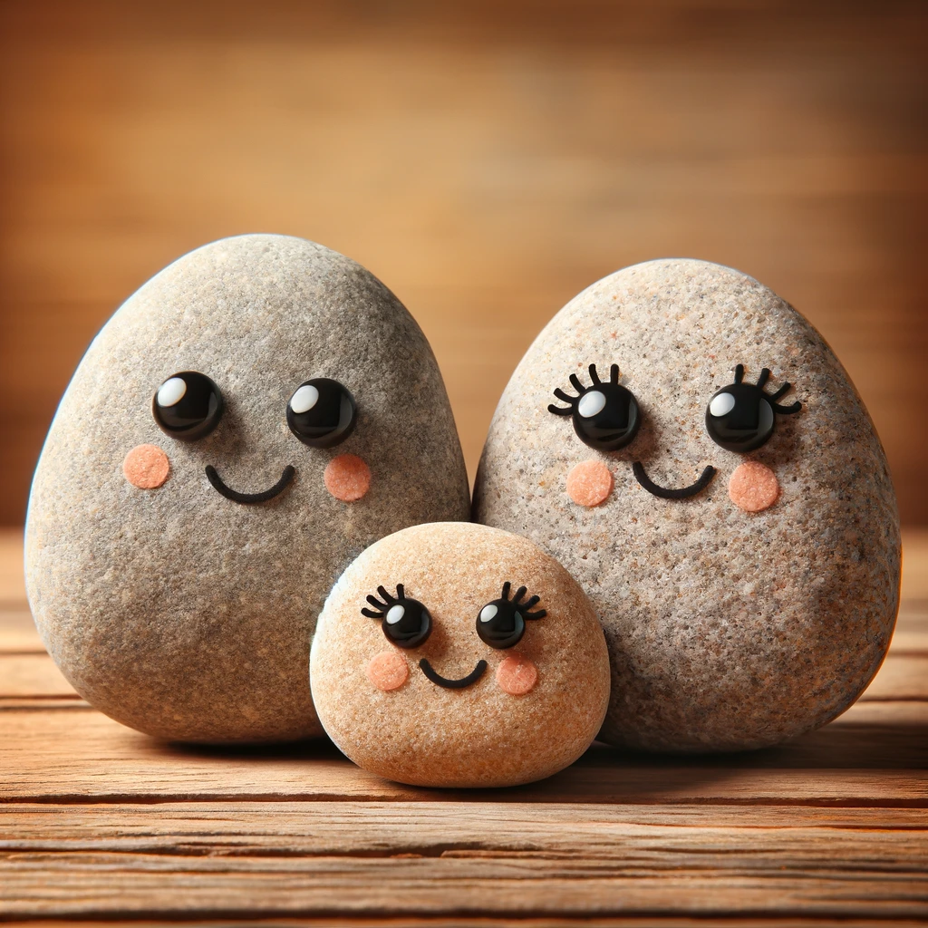 반려 돌멩이 가족 사진