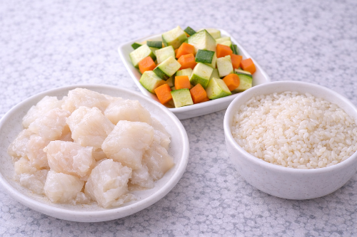 대구살 채소 진밥