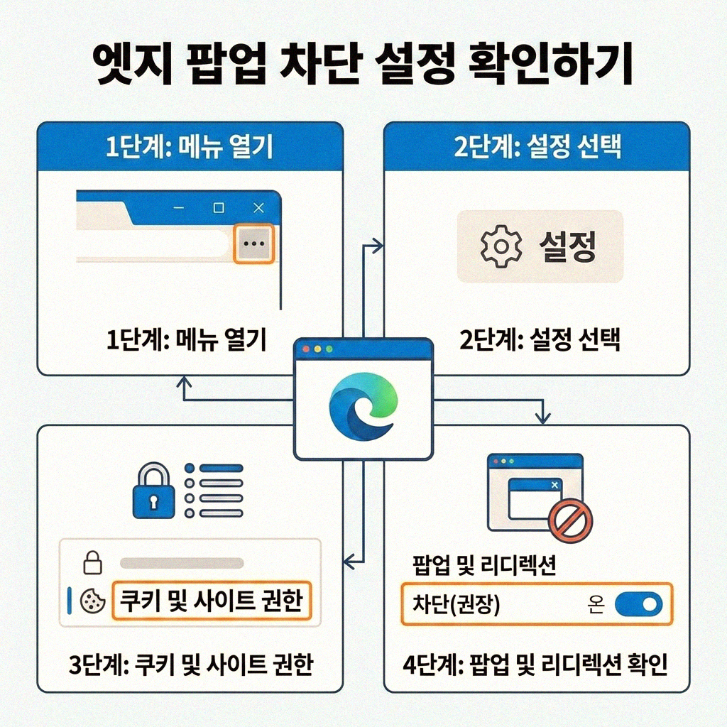 엣지 팝업 차단 시 당황하지 마세요 팝업 차단 해제 방법 완벽 정리