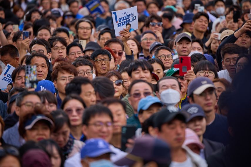 이재명 유세장모습