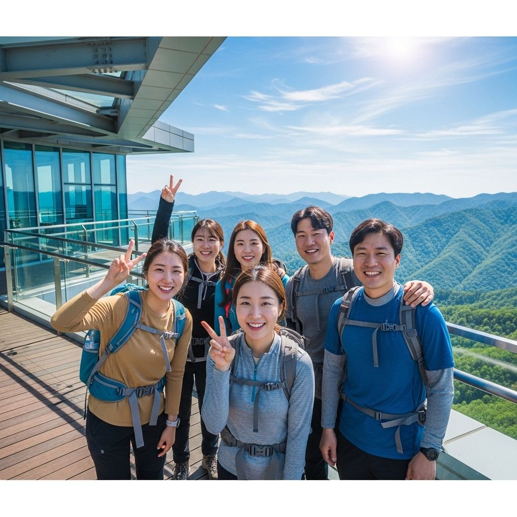 경차 사랑카드, 전망대에서 친구들과