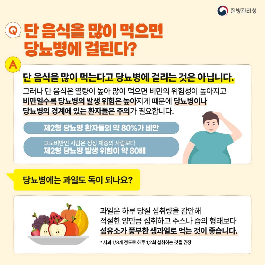 당뇨병과-단음식