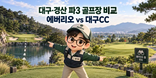대구 경산 파3 골프장 에버리오 골프클럽과 대구CC 비교 대표 이미지