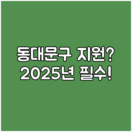 동대문구 장애인 출산지원금 2025년..