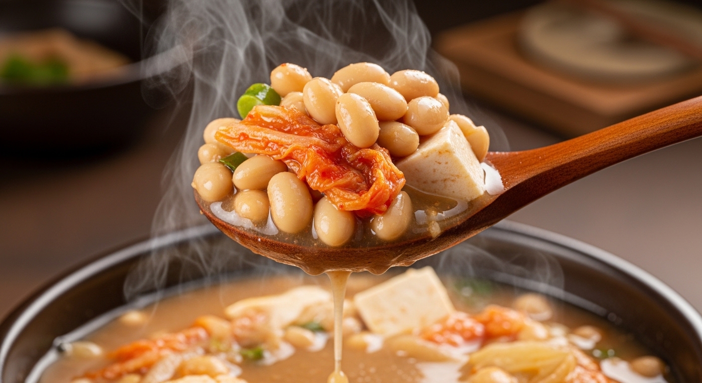 청국장맛있게끓이는방법비법양념육수부재료김치