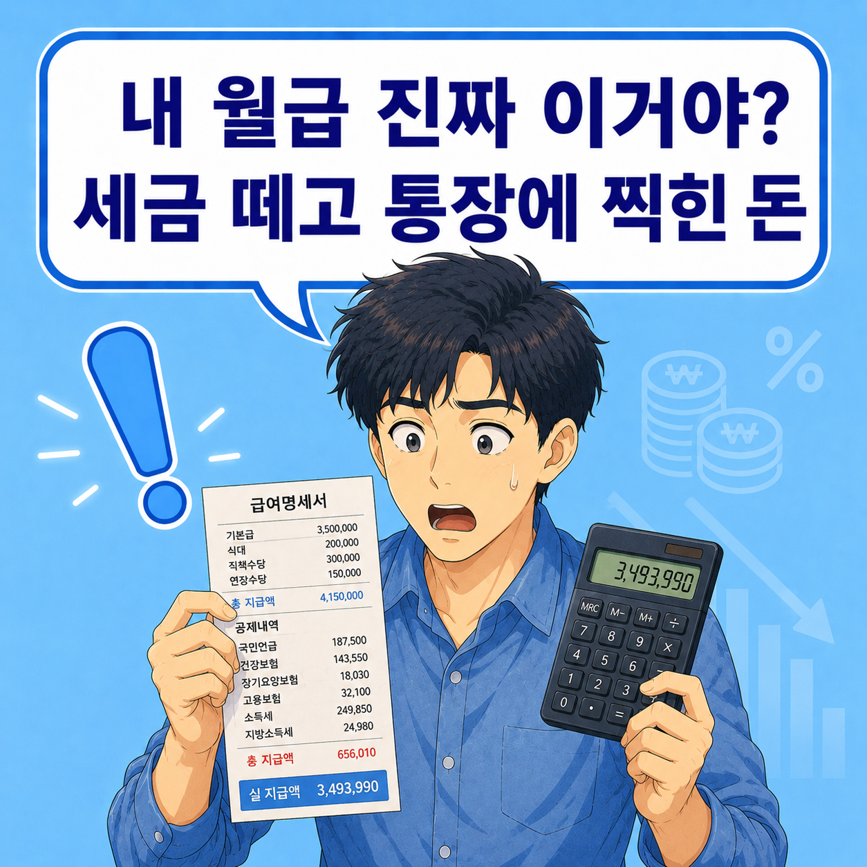 2026 연봉 실수령액표 세전 세후 월급 계산 완벽 정리