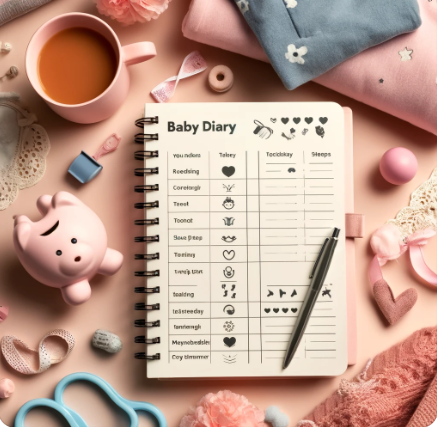 육아 일기장 사진