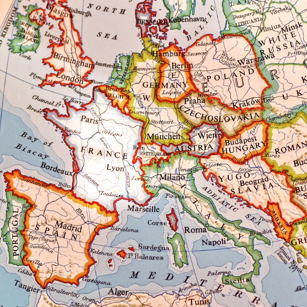 유럽 지도 사진 예시