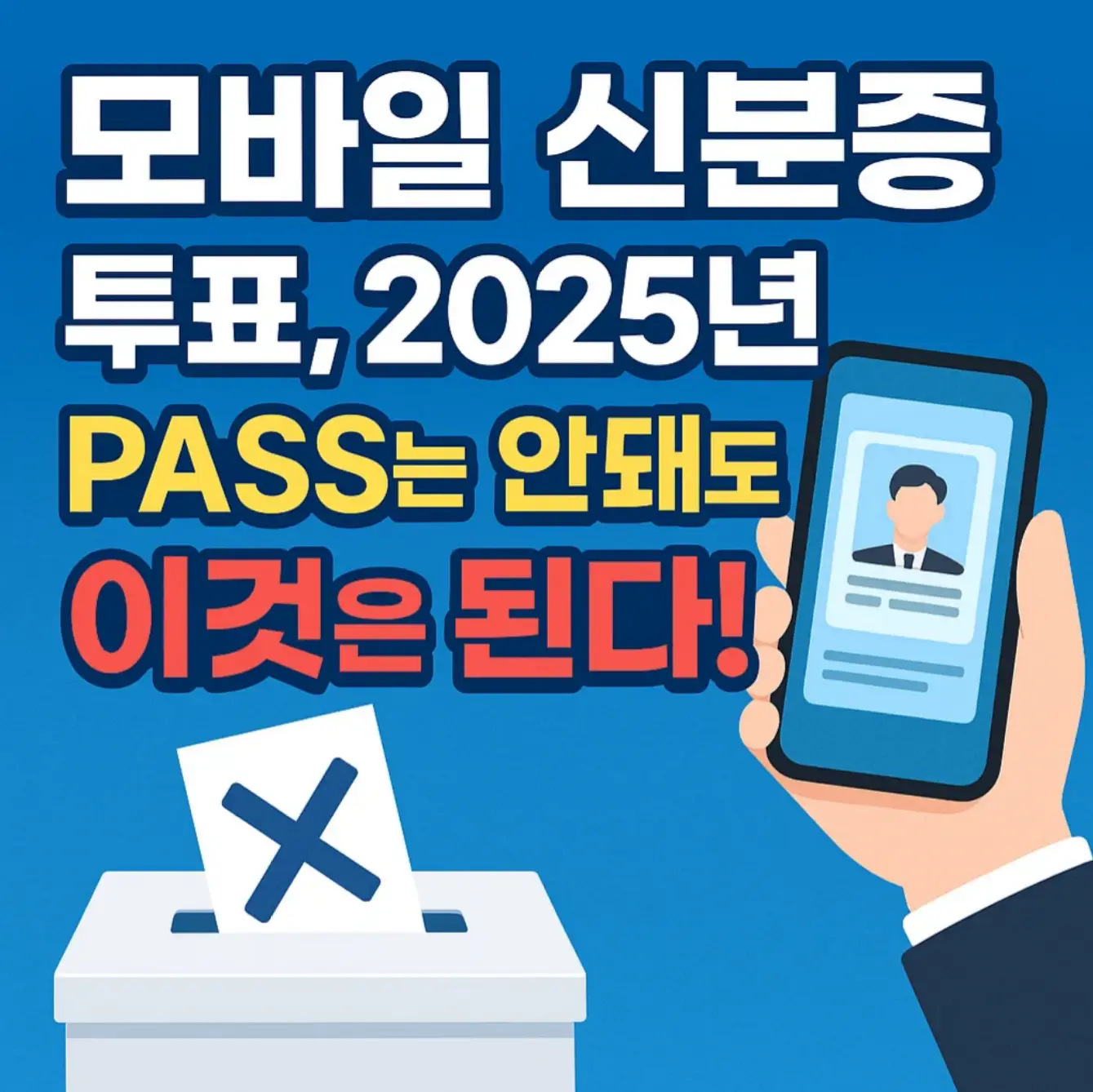 모바일 신분증 투표, 2025년 PASS는 안돼도 이것은 된다!