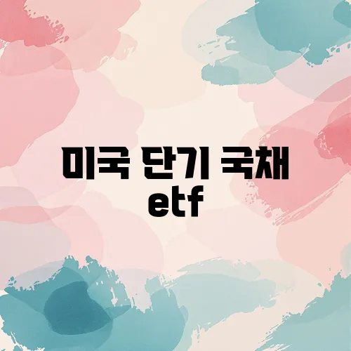 미국 단기 국채 etf