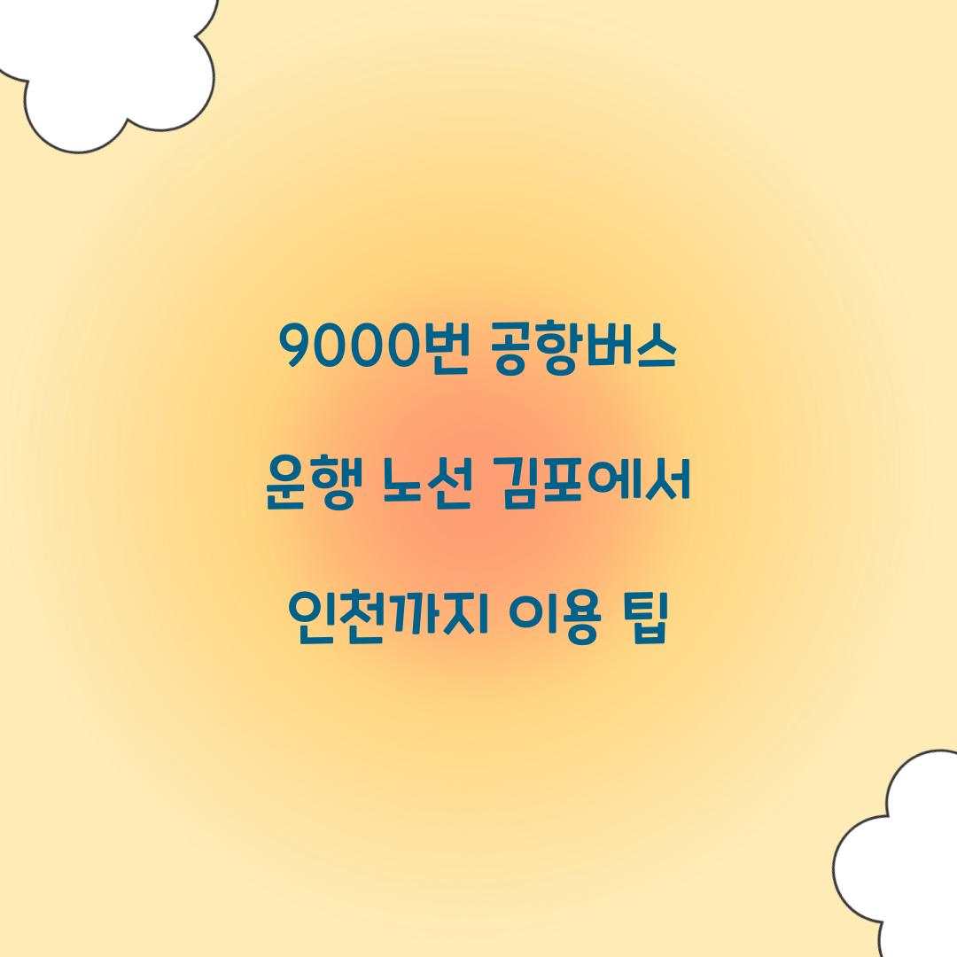 9000번 공항버스 운행 노선