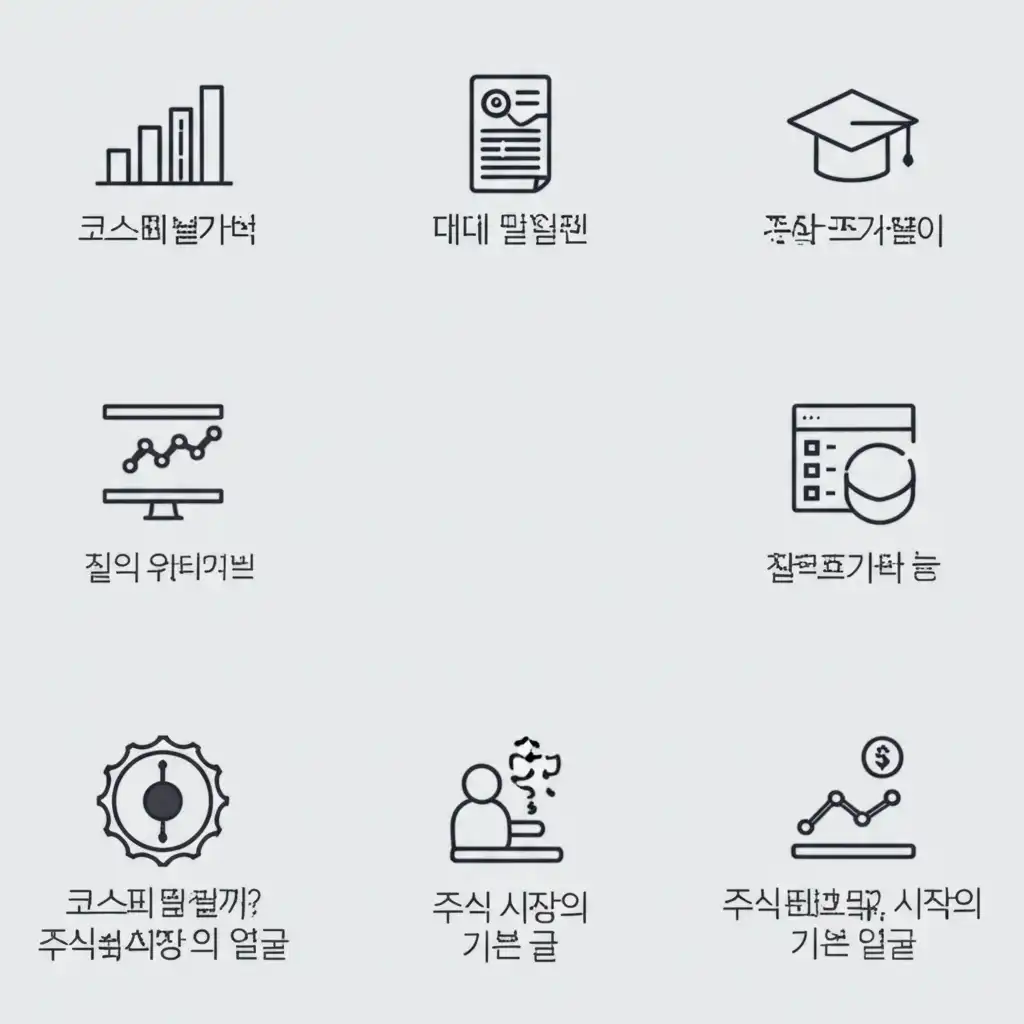 코스피와 코스닥 지수를 비교하는 차트 이미지