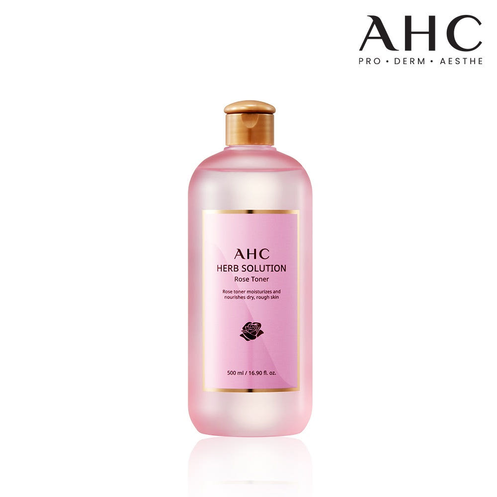 장미향 가득한 AHC 로즈 토너 500ml, 촉촉함과 저자극 사용감까지 확인해보세요