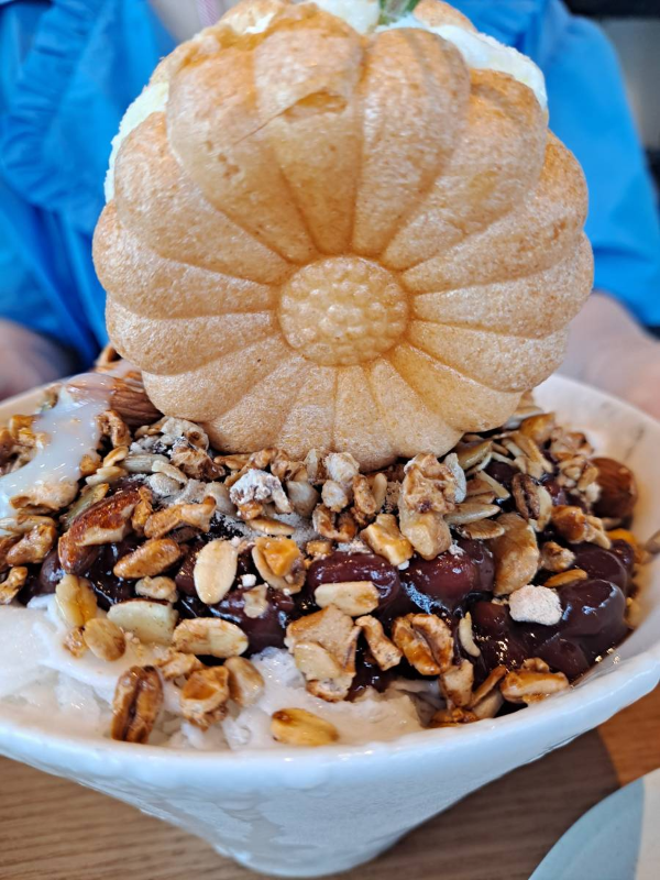 팥빙수 모나카 토핑