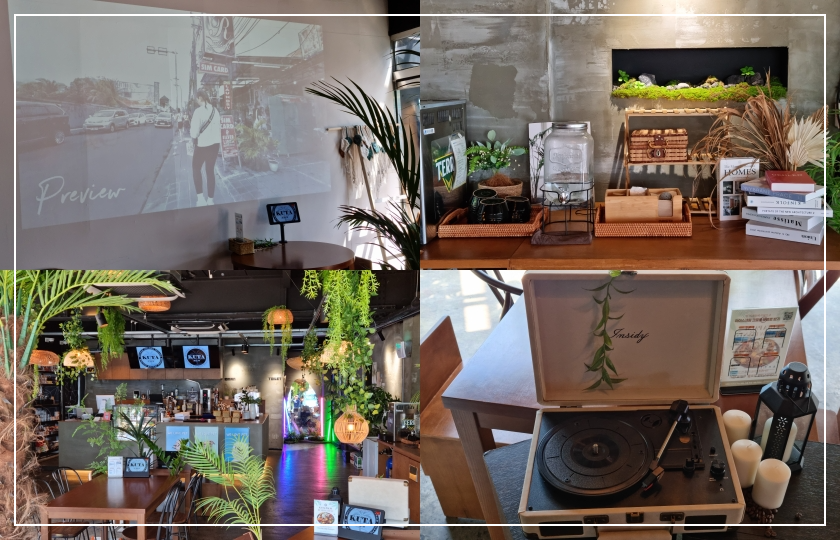 부산 맛집 쿠타팜테라스 내부 소품 셀프워터