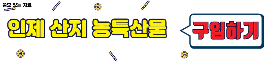 인제가을꽃축제 산지 농특산물 구입