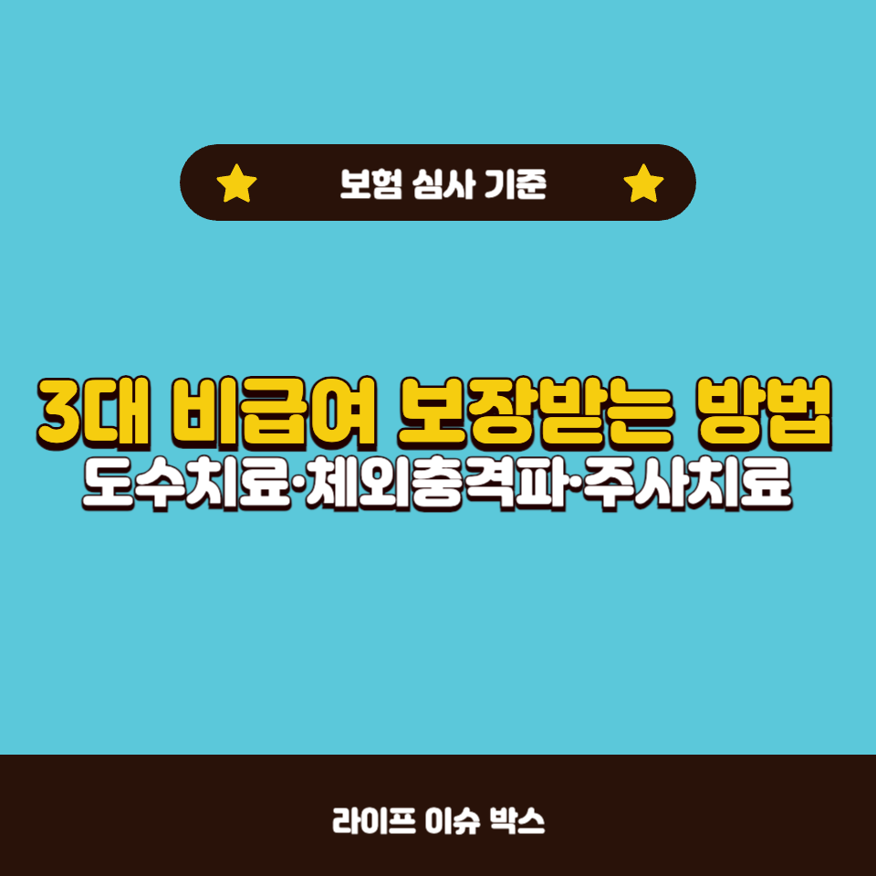 3대 비급여 보장받는 방법