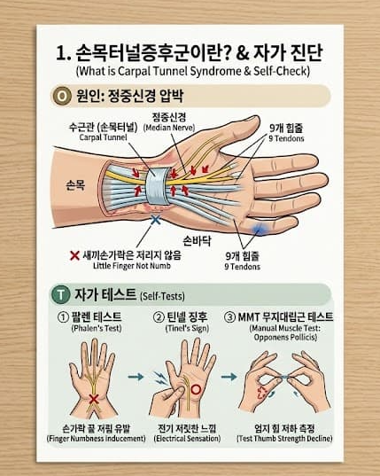손목터널증후군 자가진단법
