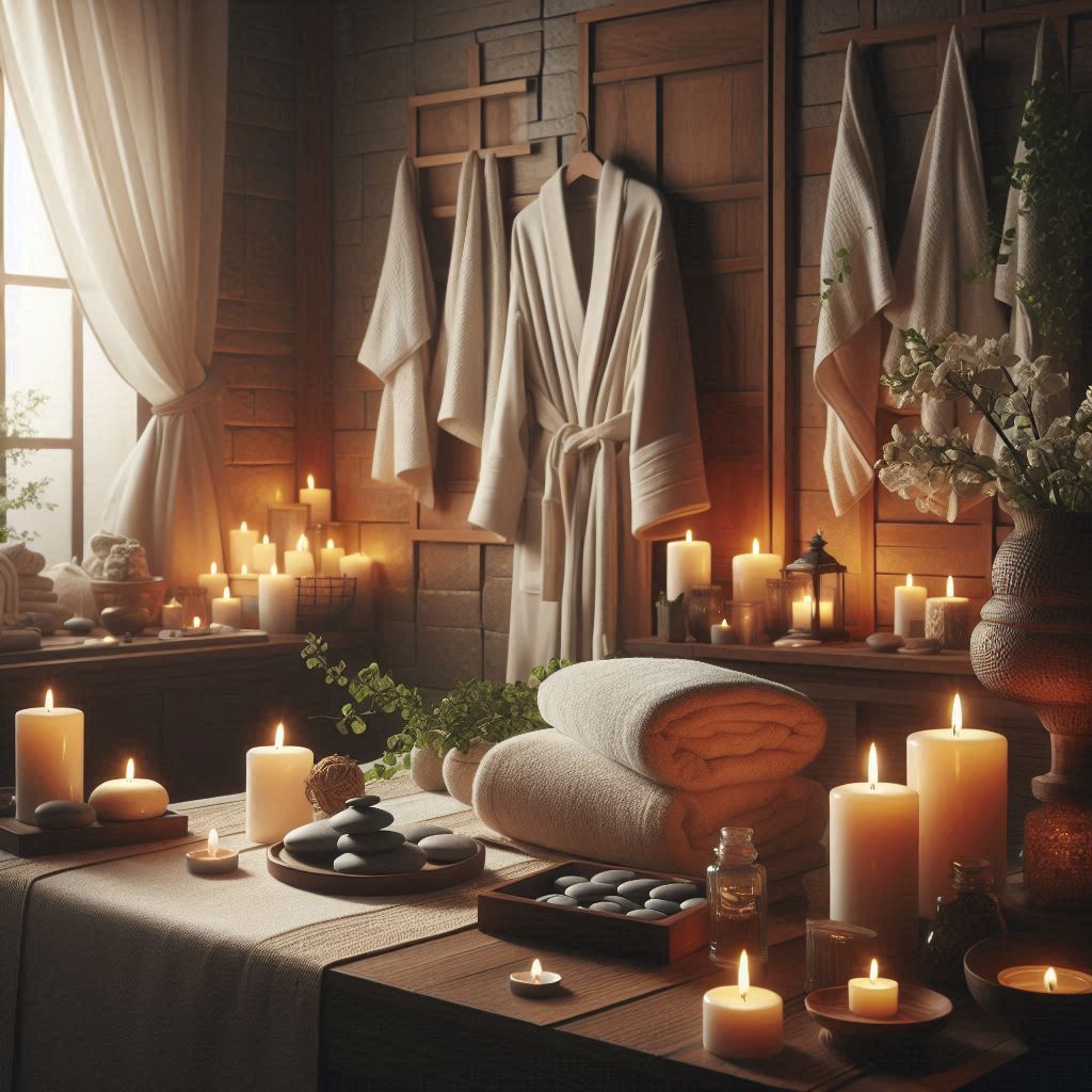 피부,체형관리 샵 배경