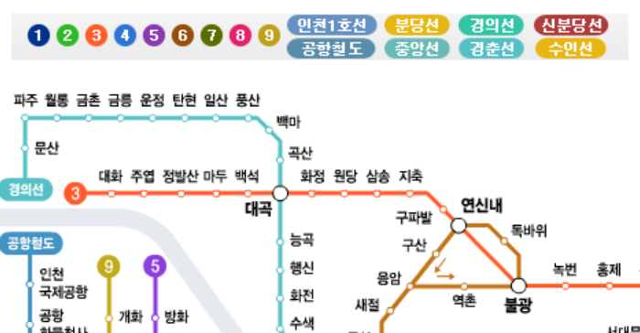 서울 지하철 노선도 크게보기