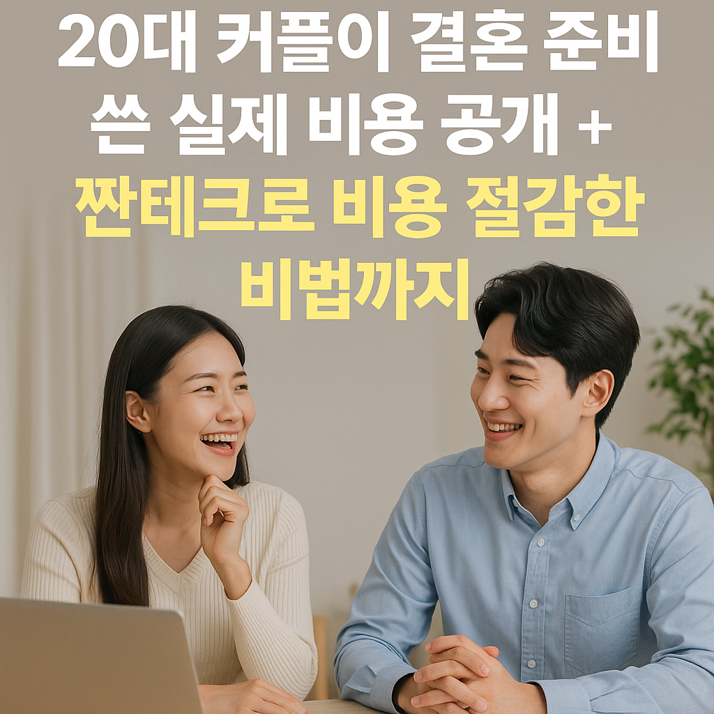 20대 커플 결혼 비용 공개