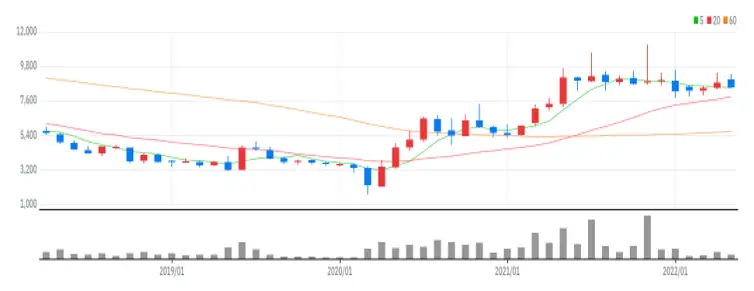 골프존뉴딘홀딩스 월봉