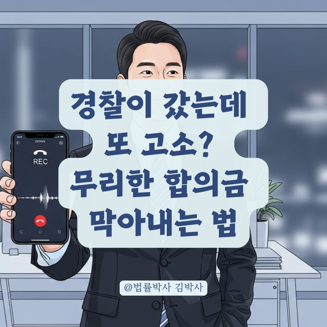 현장 종결된 사건인데 고소 번복과 무리한 합의금 요구한다면? 확실한 대응법 정리