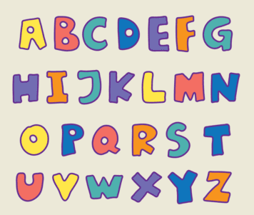 알파벳 A부터 Z까지 표현