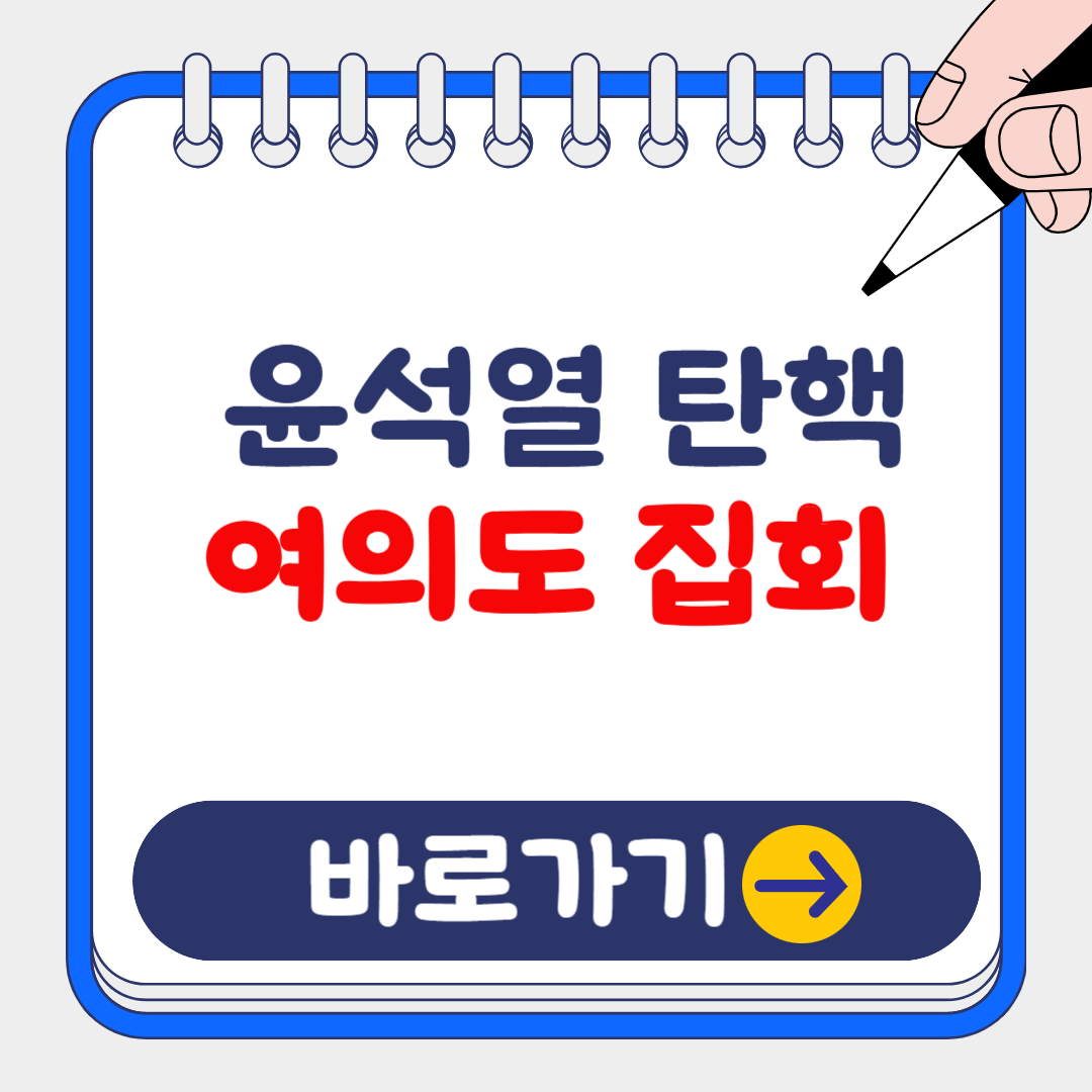 집회 초보자를 위한 꿀팁! 서울 여의도 윤석열 탄핵집회 일정 및 참여방법(+장소,교통,준비물)