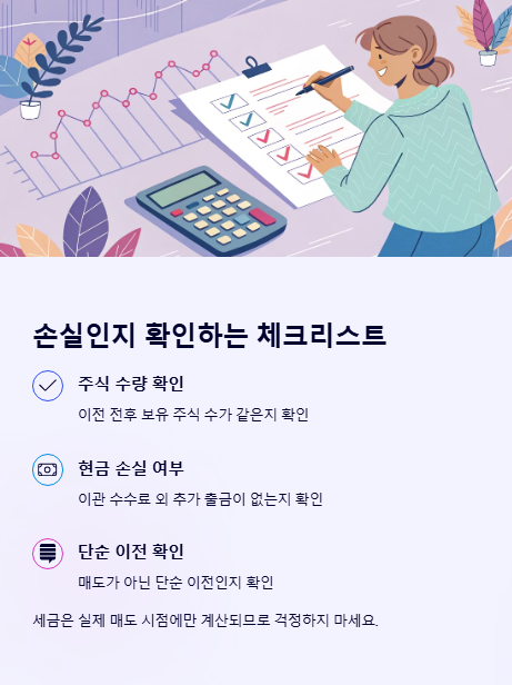 손실인지 확인하는 체크리스트