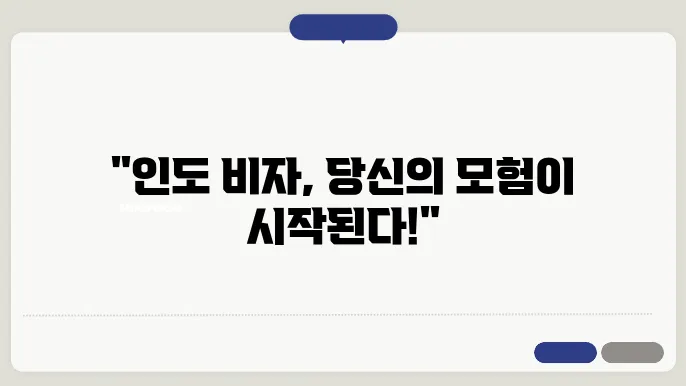 인도 비자 신청