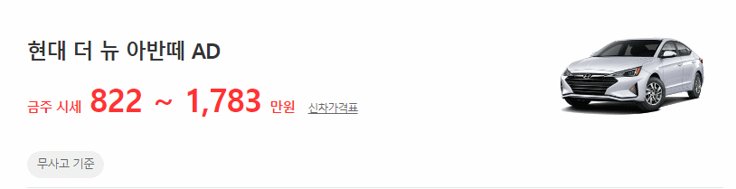 더 뉴 아반떼AD 중고차