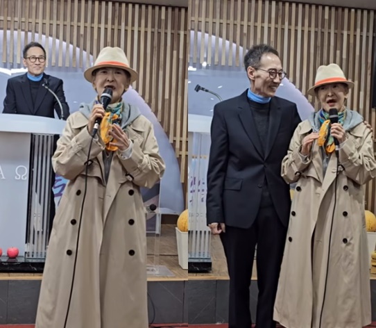 뇌종양 투병 중인 윤석화의 근황이 공개됐다.[사진=유튜브 캡처]