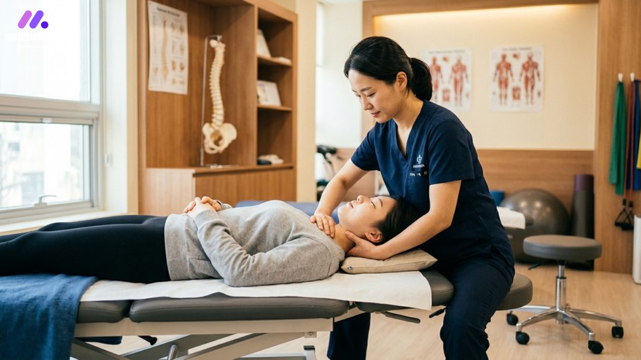 도수치료받는 이미지