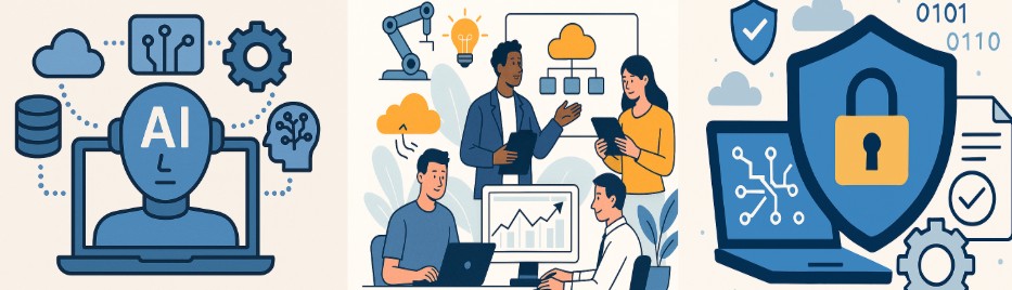 테크서비스를 상징하는 여러 이미지들