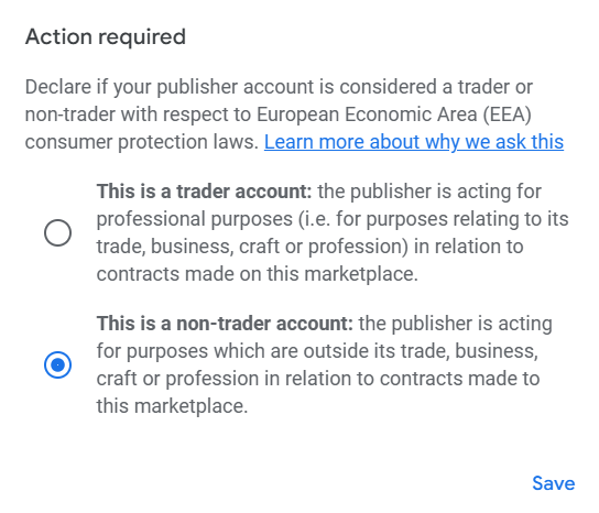 tihs is a non-trader account에 체크한 이미지