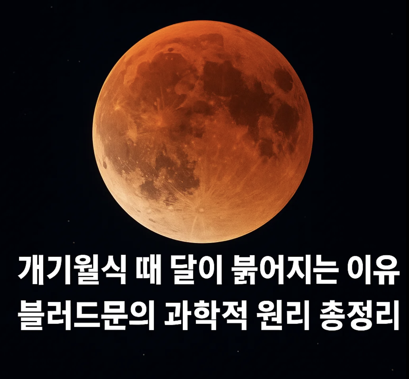 개기월식 때 달이 붉어지는 이유, 블러드문의 과학적 원리 총정리