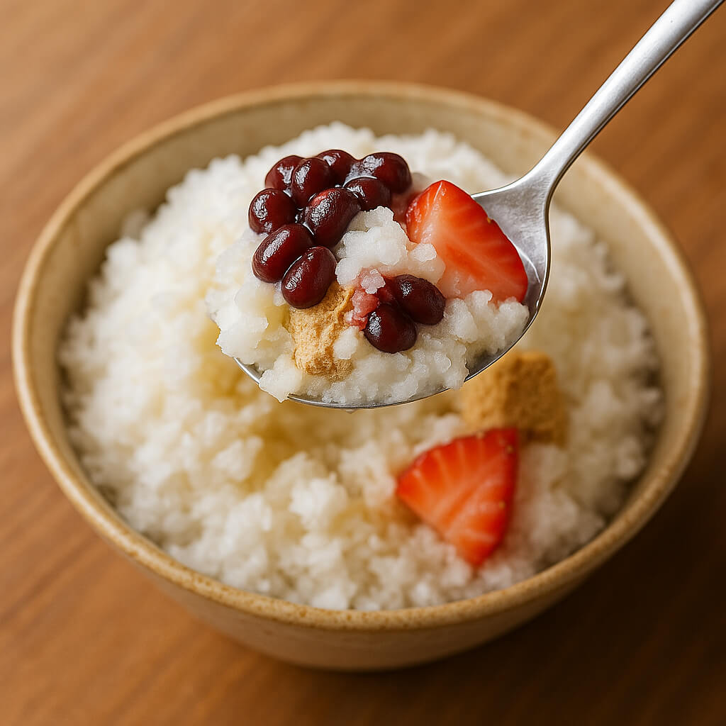 여름철 섞어서 먹는 시원한 우유 빙수