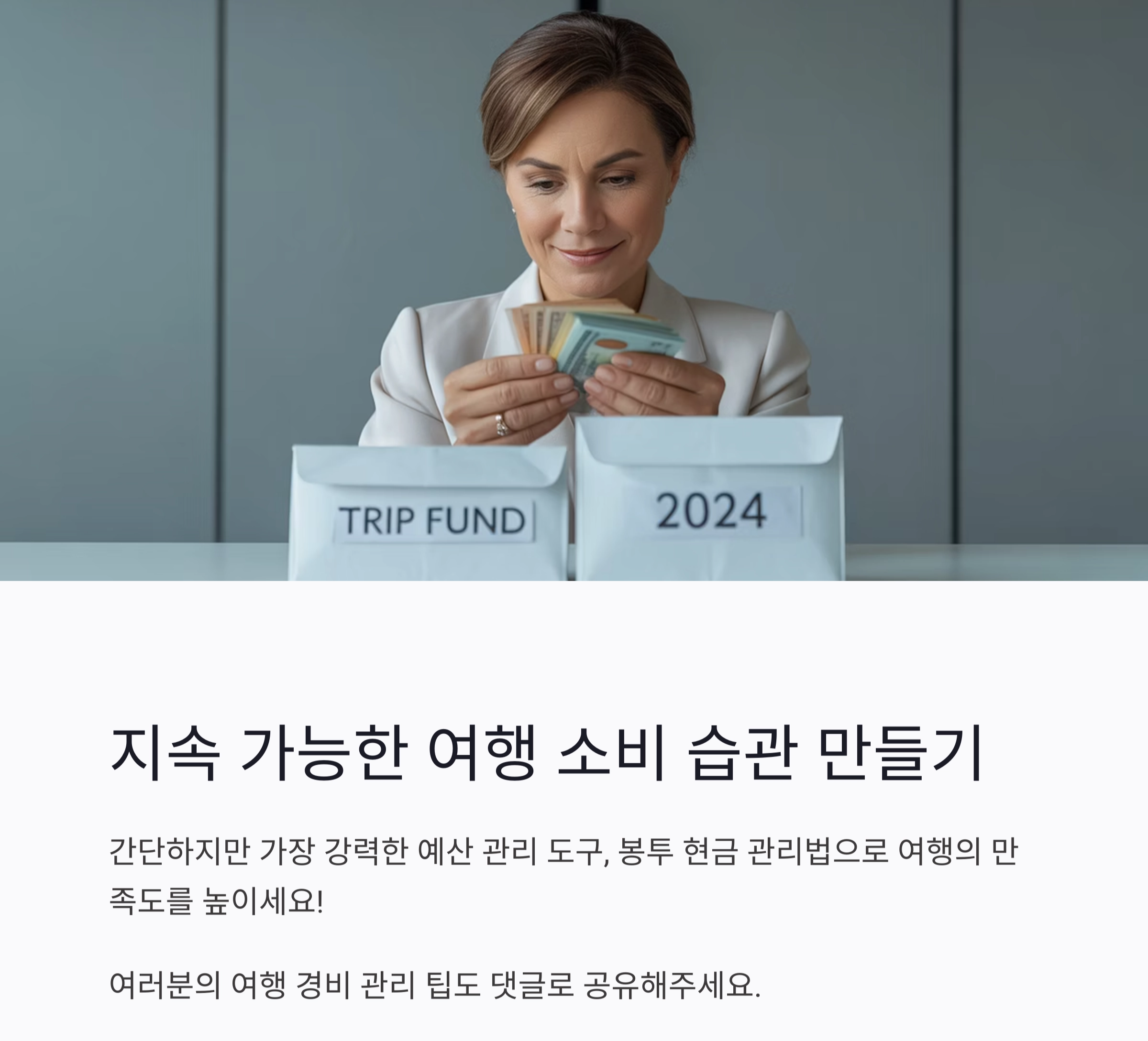 여행 경비를 똑똑하게! 봉투로 나누는 현금 보관법