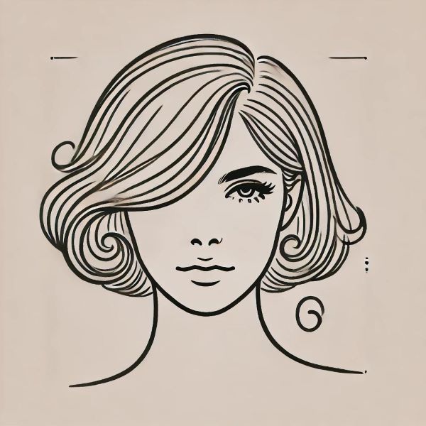 각진얼굴형 : S컬 단발