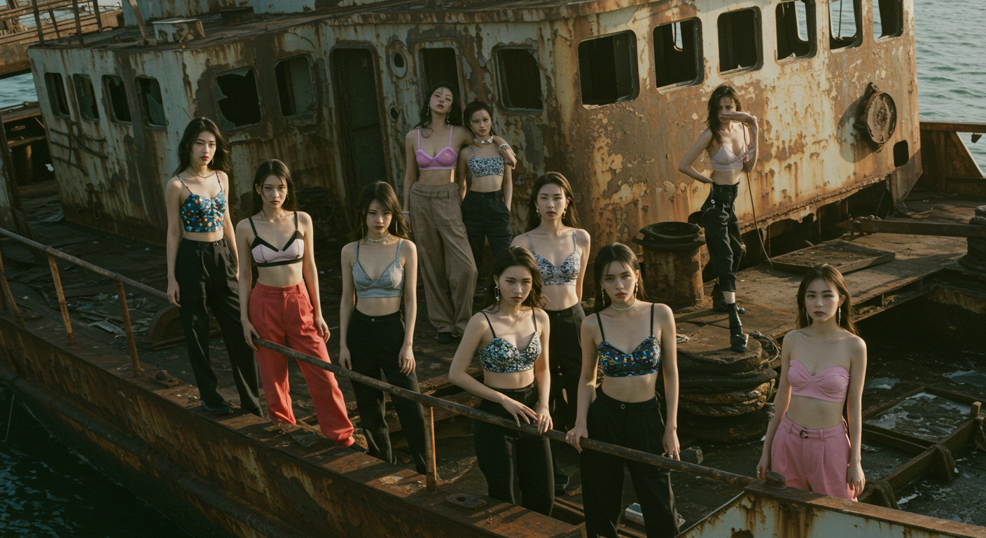 밀입국선에 탑승해있는 여자들