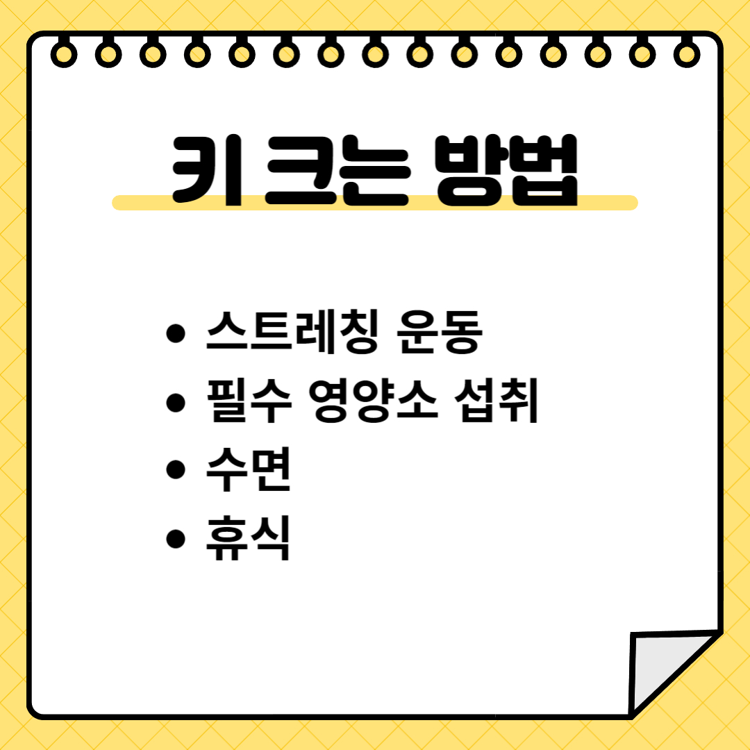 키 크는 방법