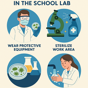 학교 실험실 안전한 미생물 다루기 관련 사진