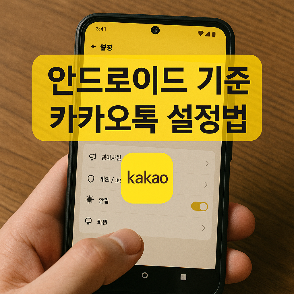 안드로이드 기준 카카오톡 설정법