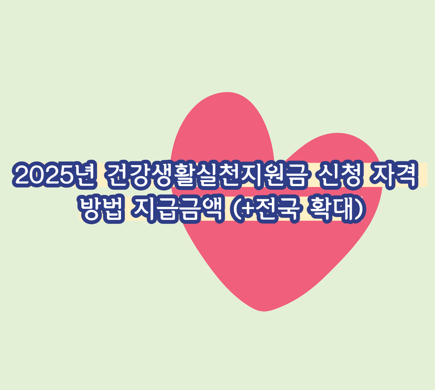 2025년 건강생활실천지원금 신청 자격 방법 금액 (+전국 확대)