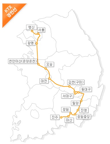 KTX 노선도